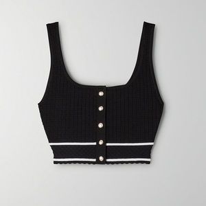 Aritzia Babaton Sculpt Knit Button Tank